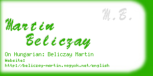 martin beliczay business card